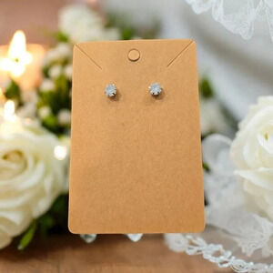 Gold Plated Rhinestone Stud Earrings